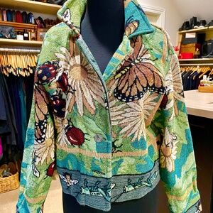 Pack Solier Botanical Themed Woven Jacket